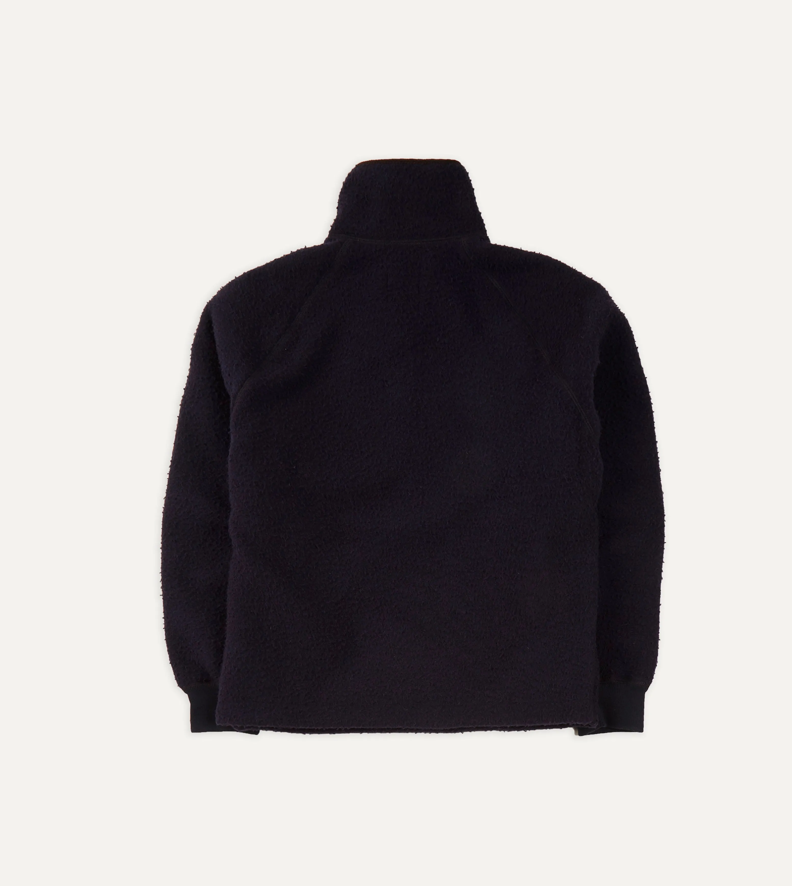 Navy Casentino Wool Half-Zip Pullover Fleece