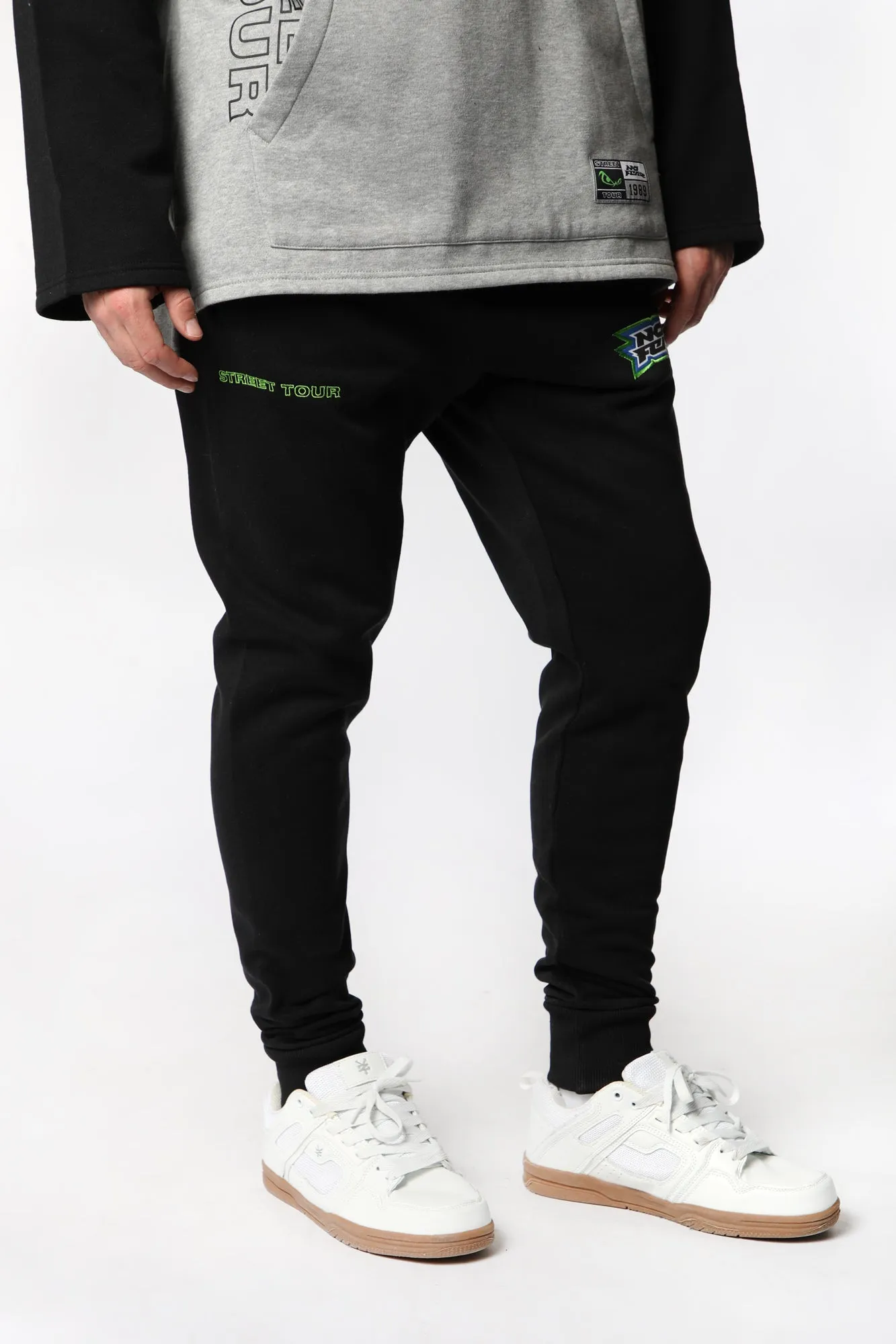 No Fear Mens Embroidered Logo Fleece Jogger