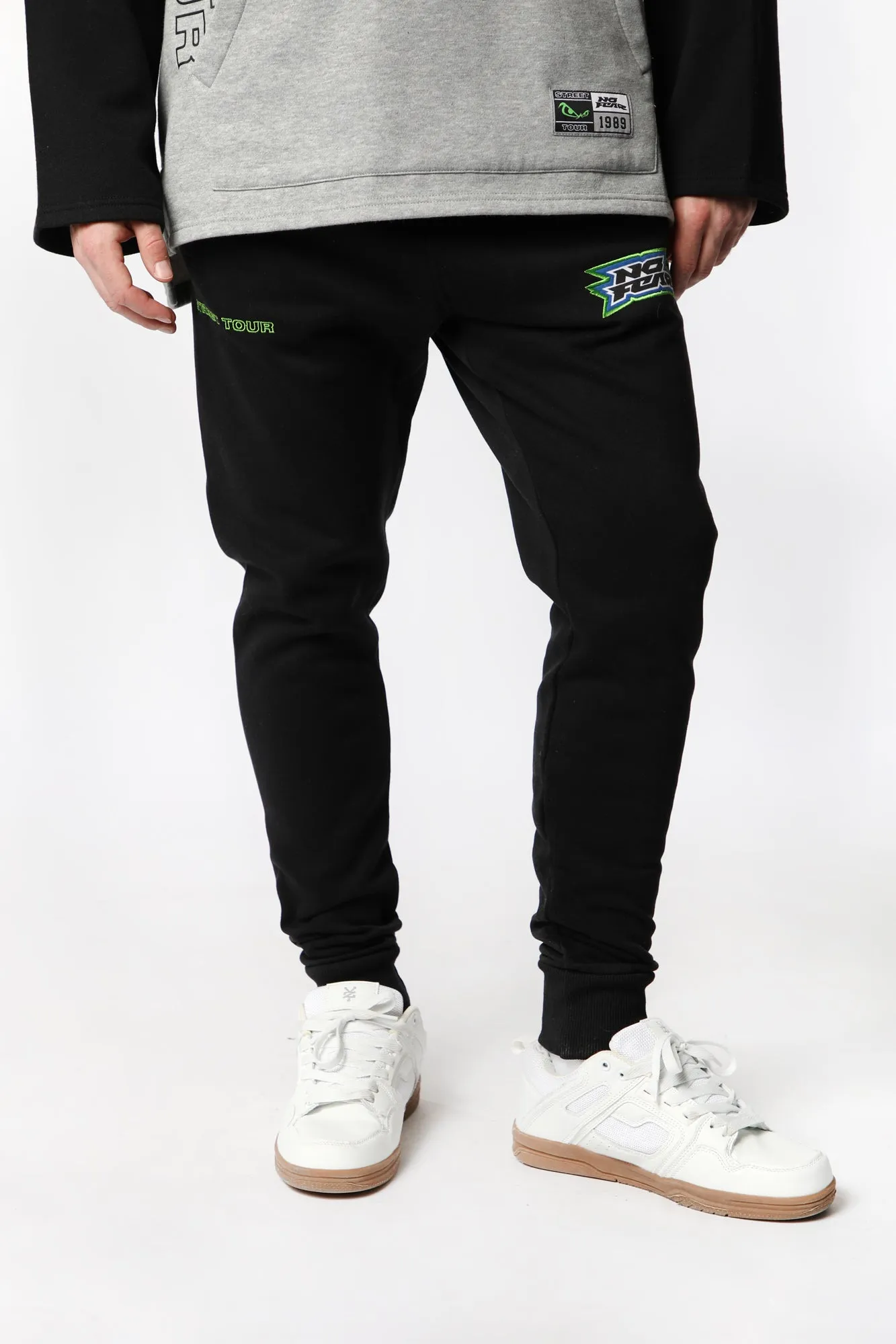 No Fear Mens Embroidered Logo Fleece Jogger