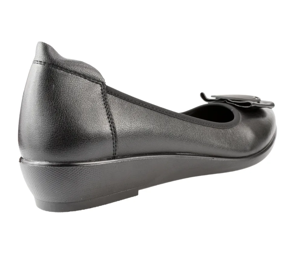 Pantofi casual, dama, FORMAZIONE, 3210Q02 negru, piele naturala