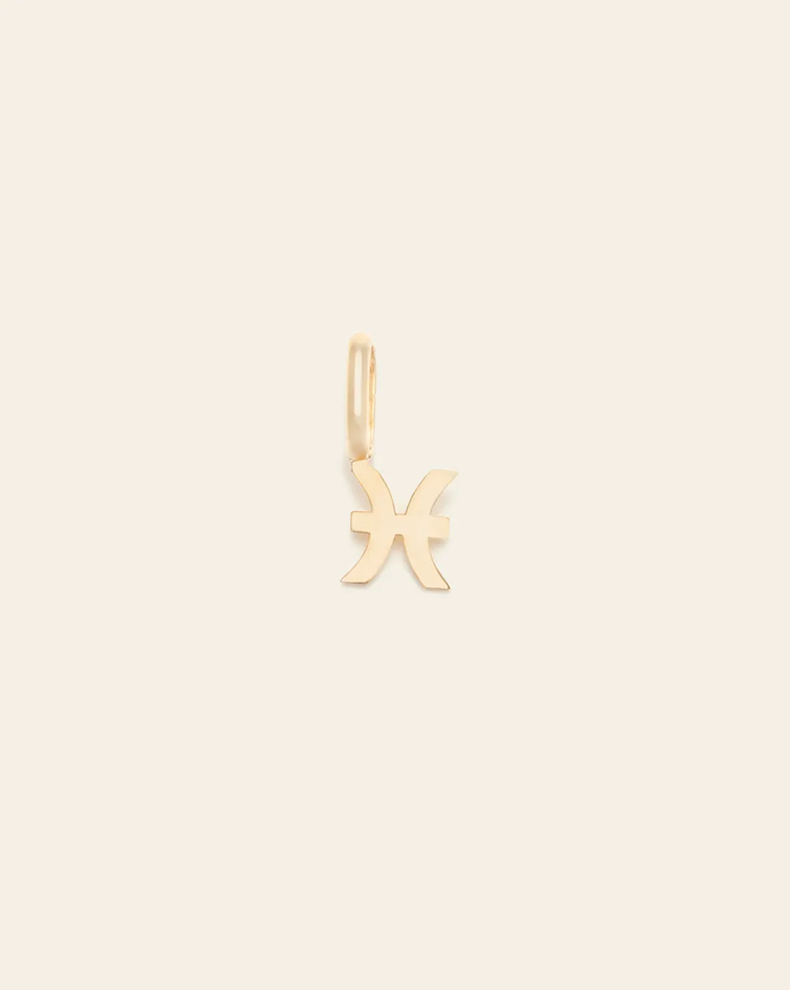 Pisces Zodiac Charm - 10k Solid Gold