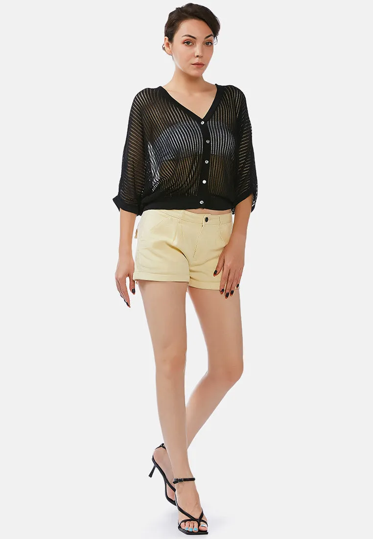 Pleated Flap Pocket Shorts By Ruw