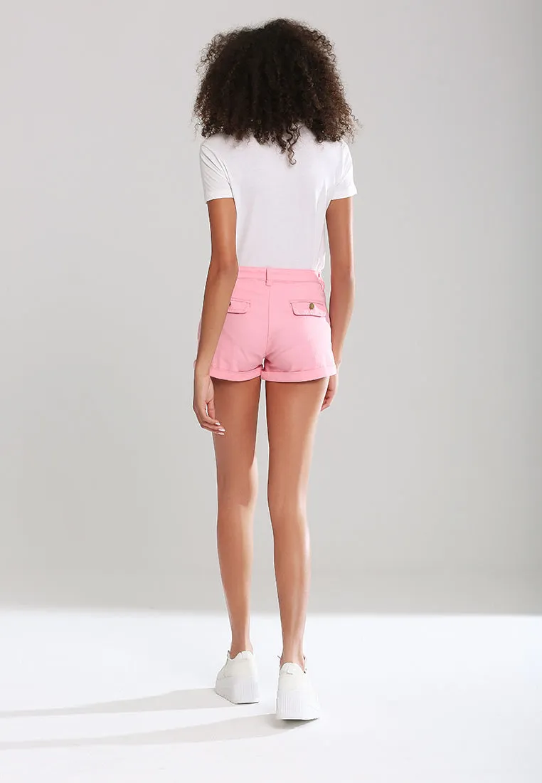 Pleated Flap Pocket Shorts By Ruw