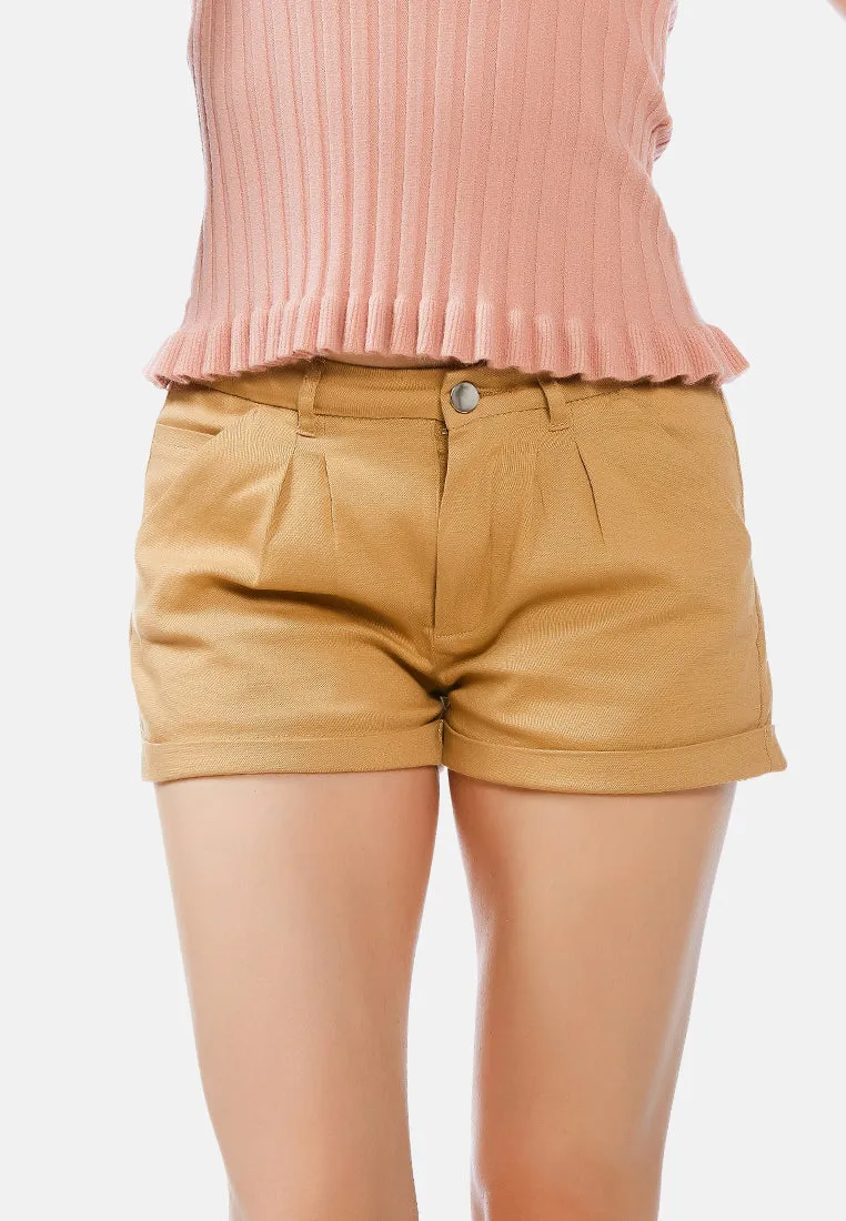 Pleated Flap Pocket Shorts By Ruw