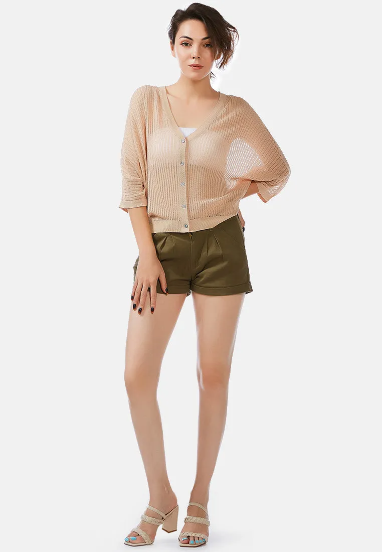 Pleated Flap Pocket Shorts By Ruw