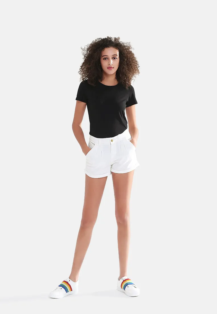 Pleated Flap Pocket Shorts By Ruw