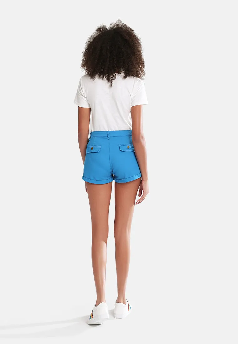 Pleated Flap Pocket Shorts By Ruw