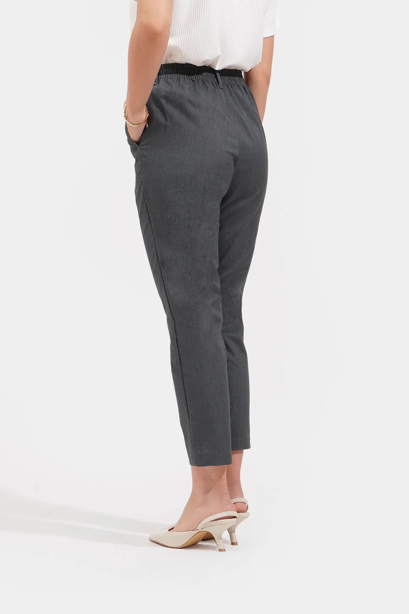 Pleated Slim Fit Trousers