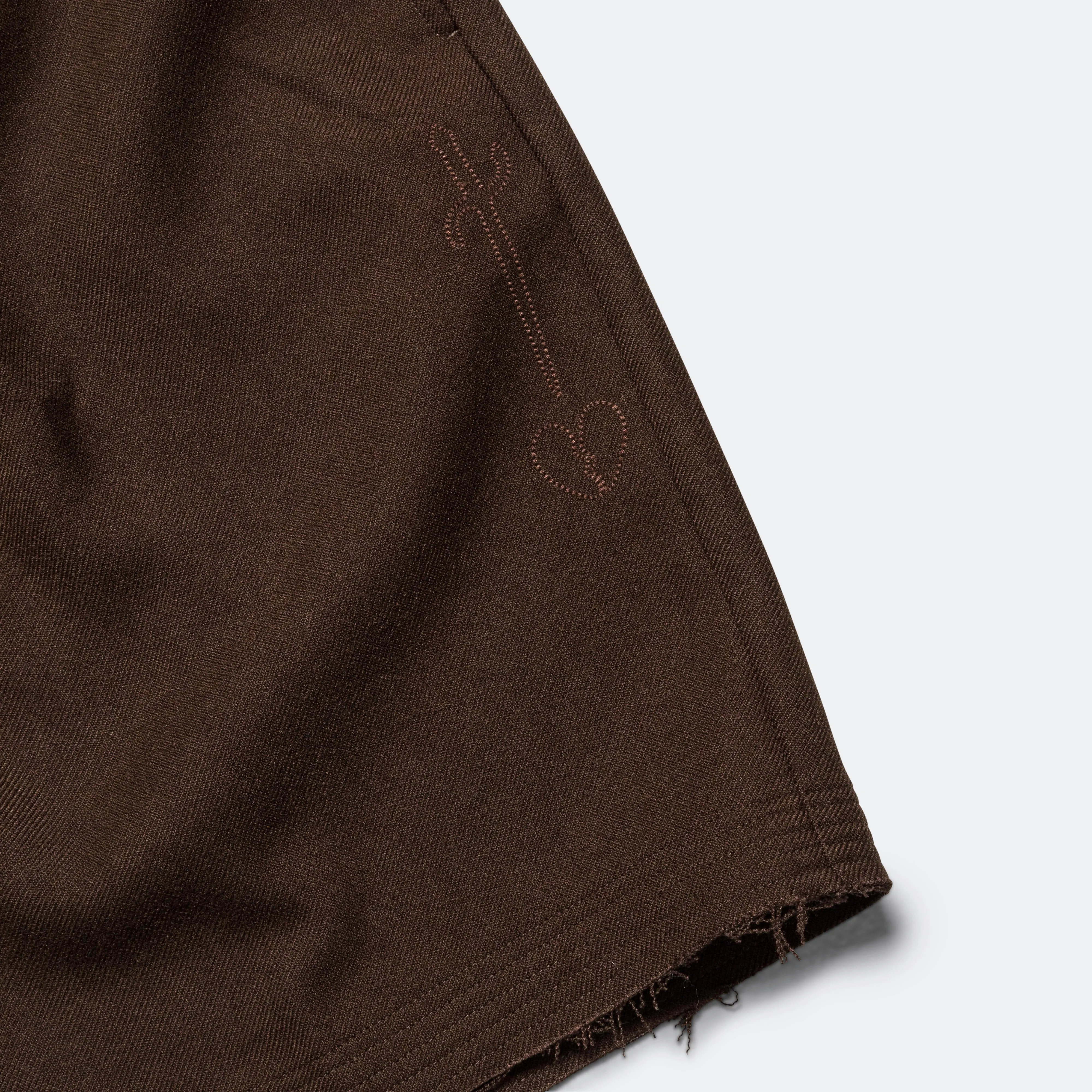 Pleated Suit Short - Brown