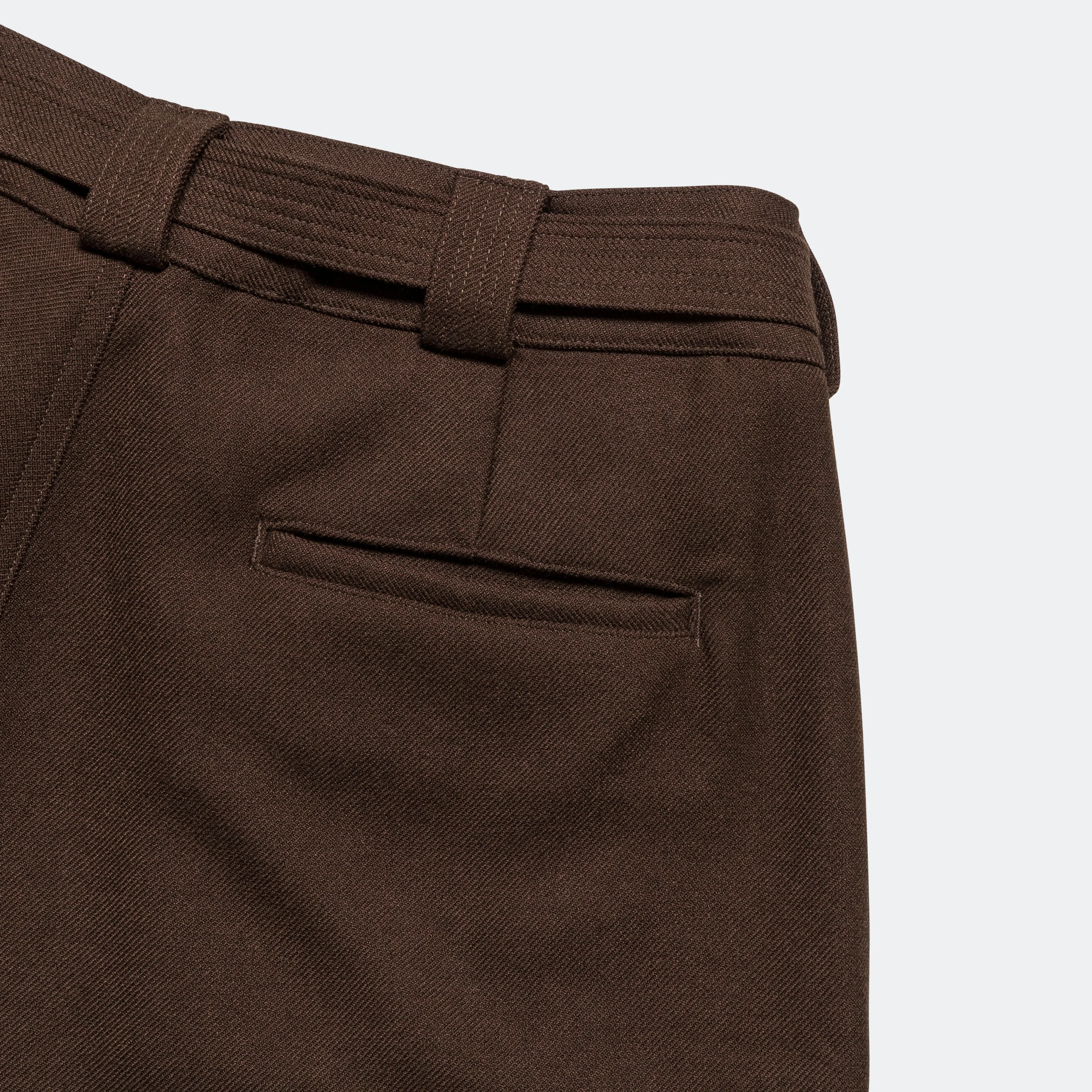 Pleated Suit Short - Brown