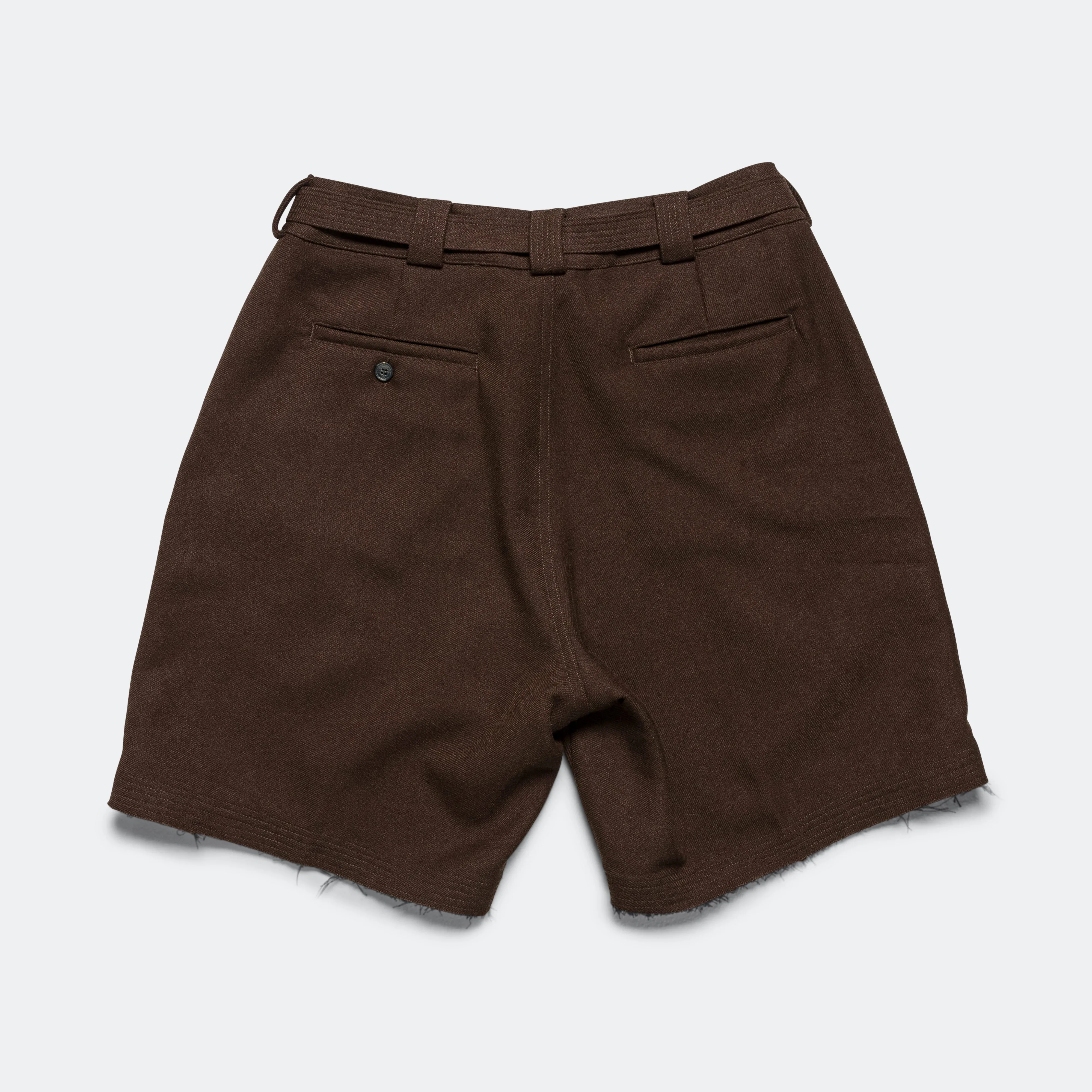 Pleated Suit Short - Brown