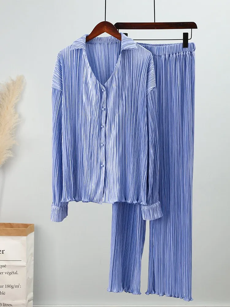 Pleated Women's Shirt Trousers