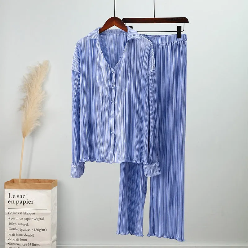 Pleated Women's Shirt Trousers