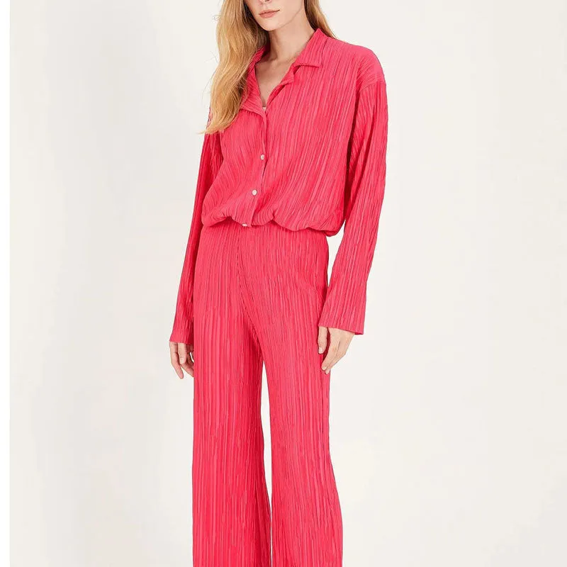 Pleated Women's Shirt Trousers