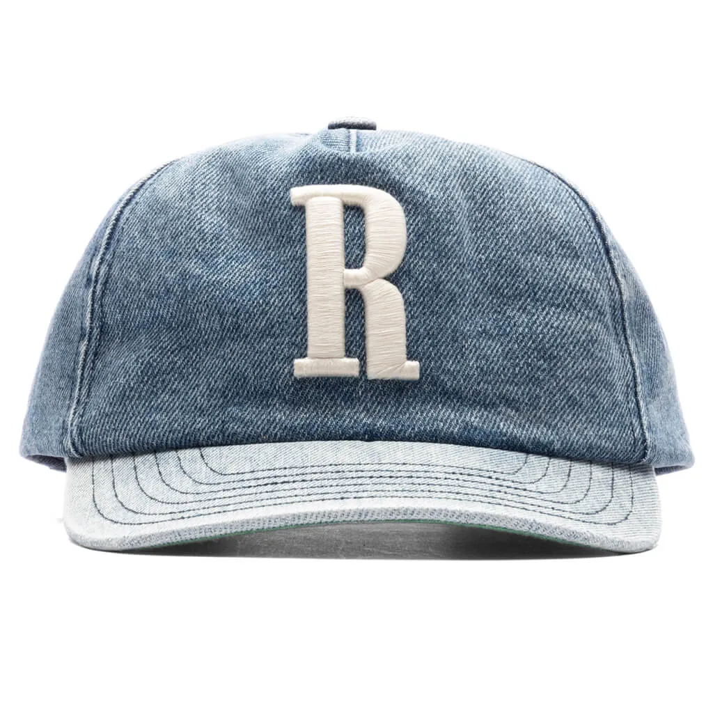 R Logo Light Denim Hat - Blue