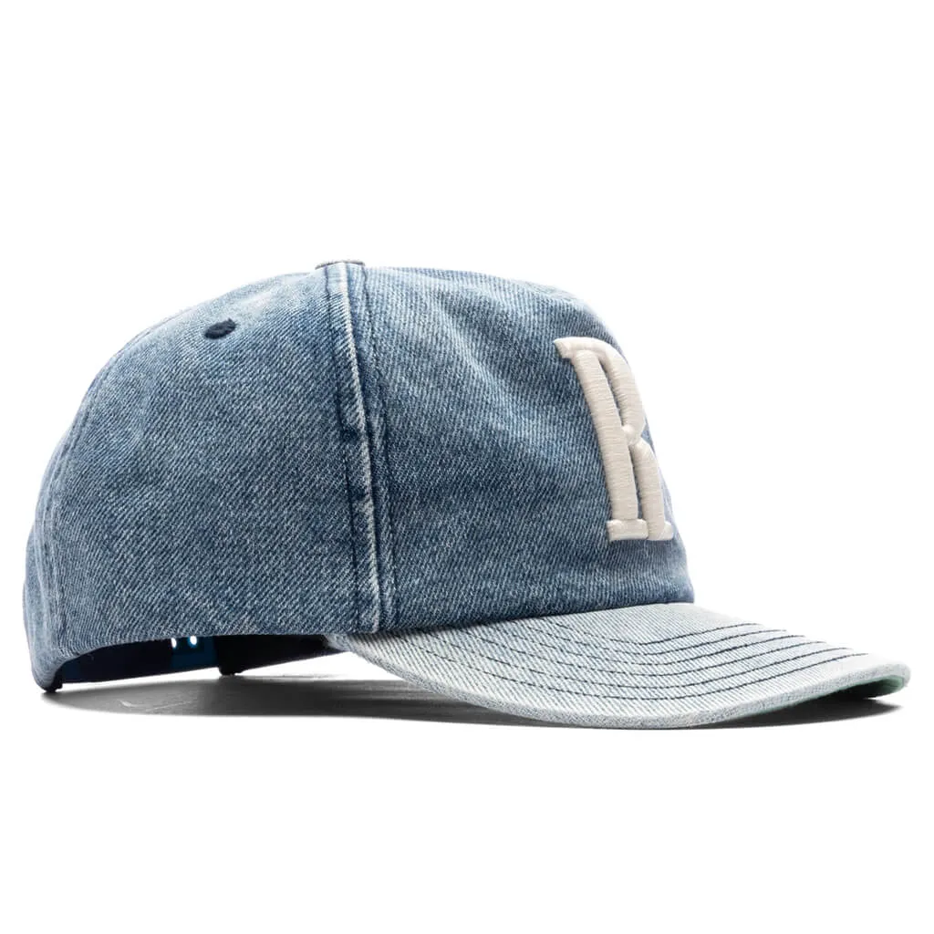 R Logo Light Denim Hat - Blue