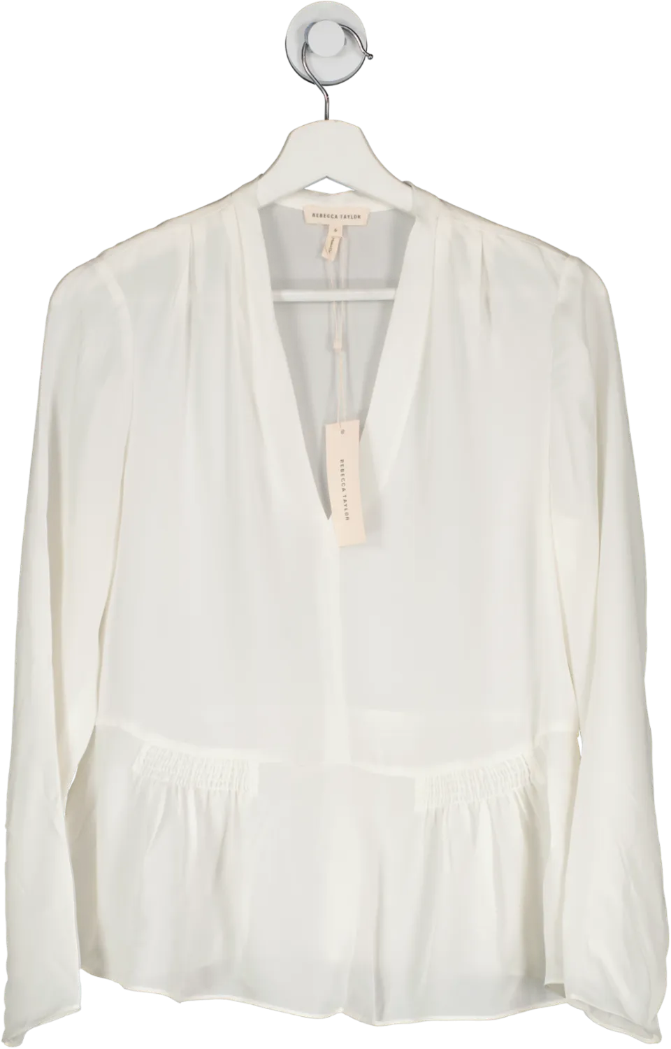 Rebecca Taylor White Peplum Top UK 6