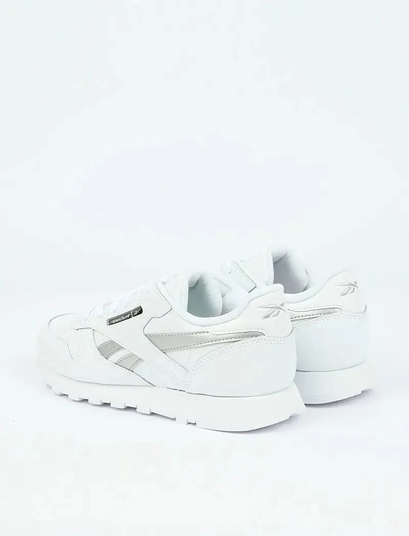 Reebok Womens Classic Leather Trainer White / Silvmt / White