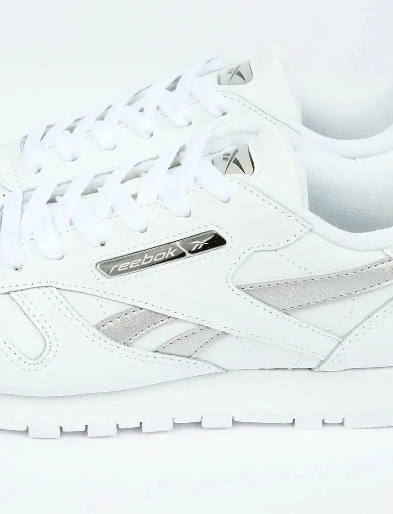 Reebok Womens Classic Leather Trainer White / Silvmt / White