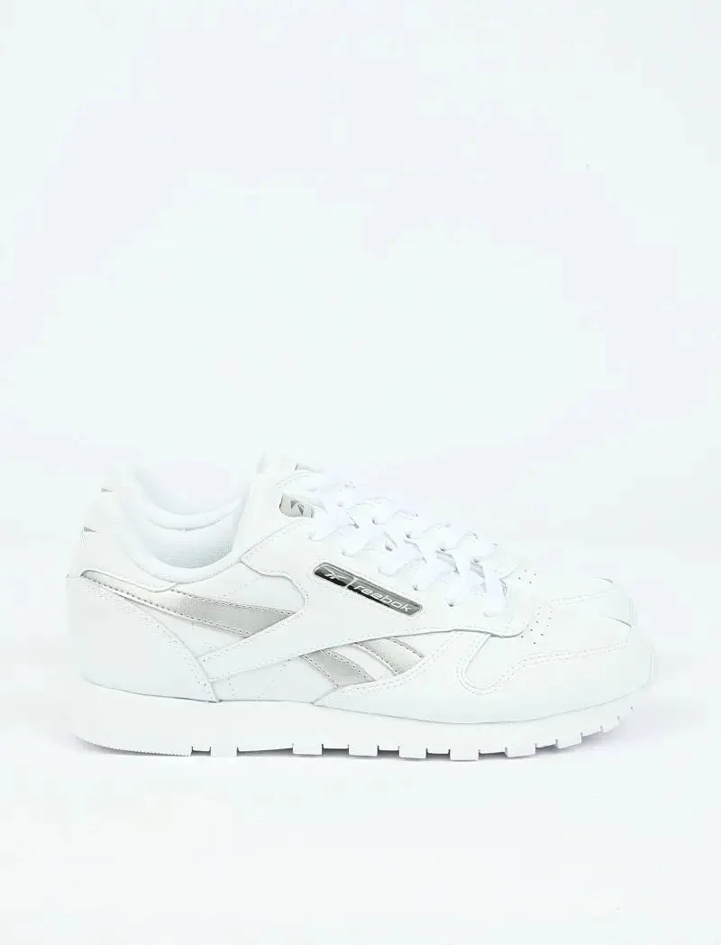 Reebok Womens Classic Leather Trainer White / Silvmt / White