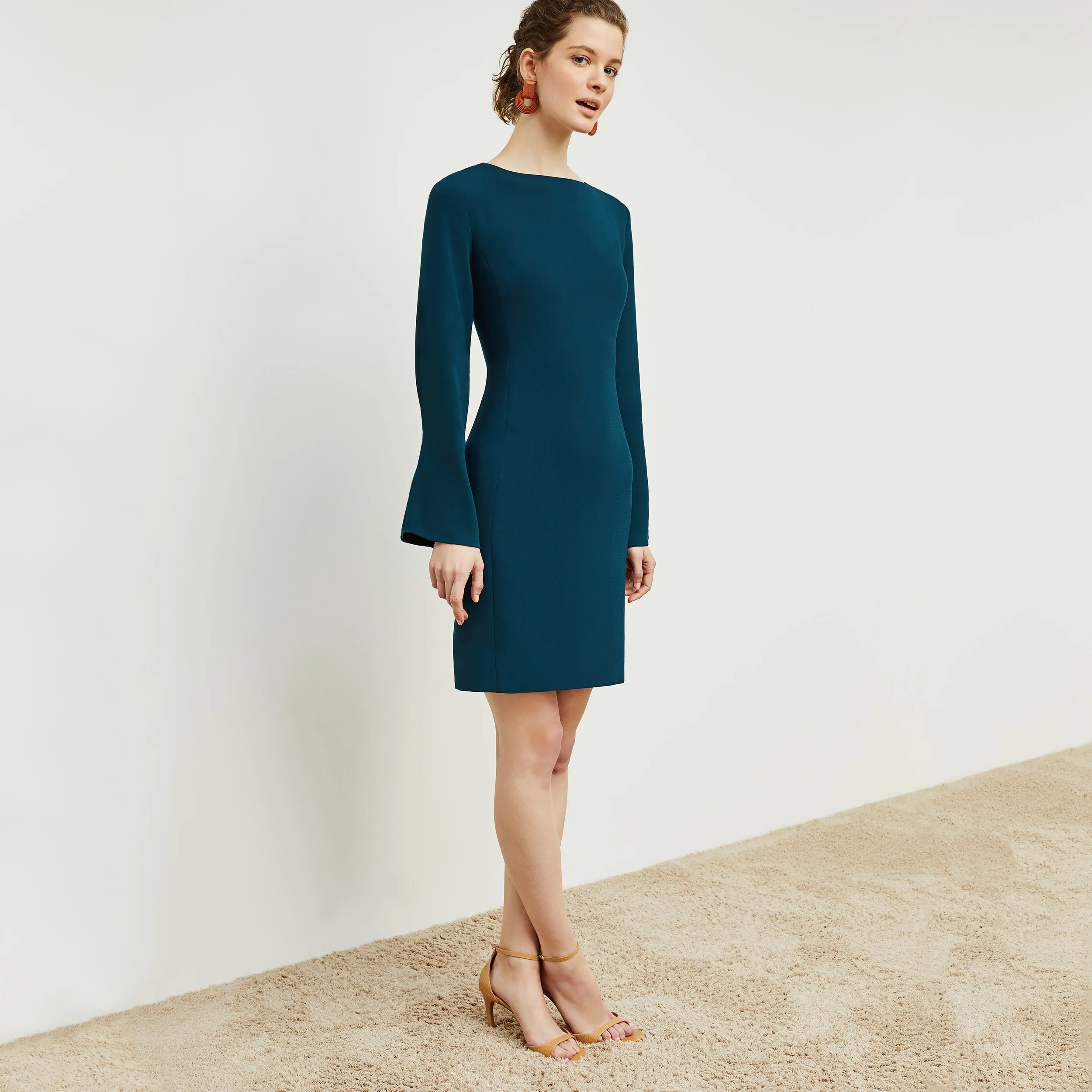 Regina Dress - Crepe :: Rainforest