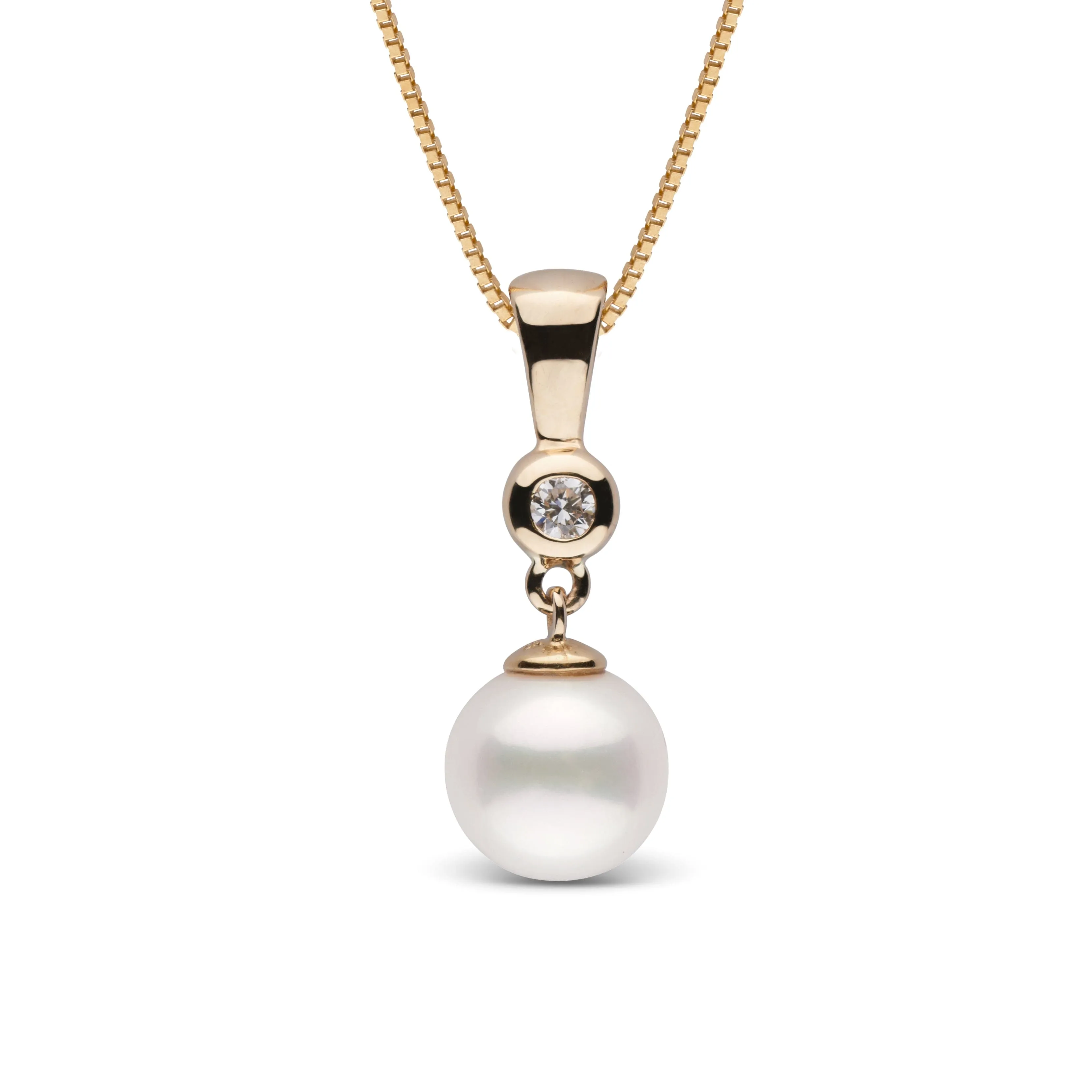 Romantic Collection 9.0-10.0 mm Freshadama Freshwater Pearl & Diamond Pendant