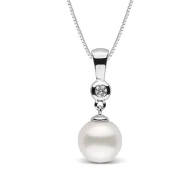 Romantic Collection 9.0-10.0 mm Freshadama Freshwater Pearl & Diamond Pendant