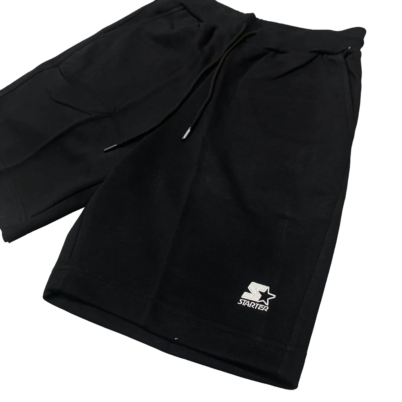 Starter men's sports shorts in cotton with embroidered logo 74038 black