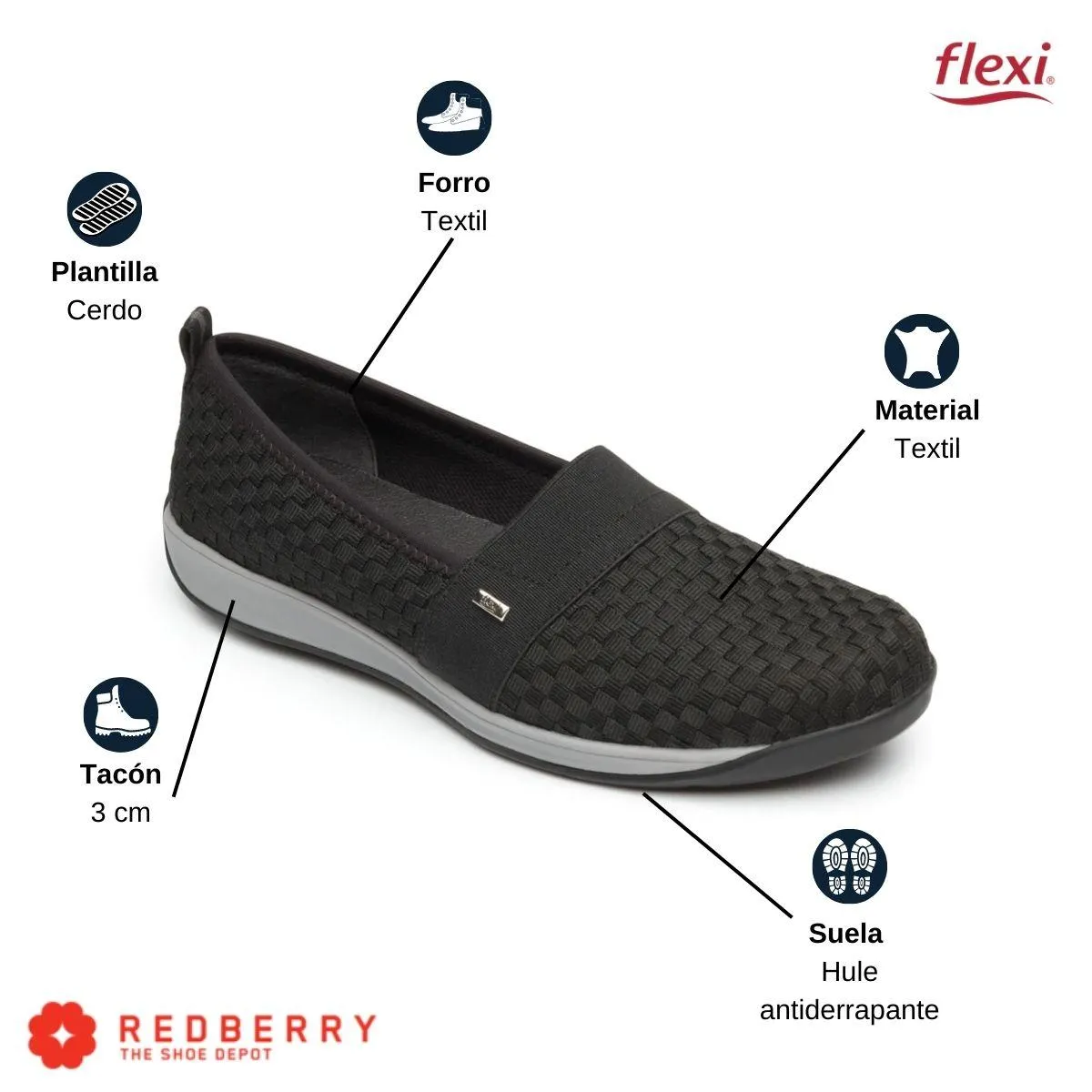 Tenis Flexi Mujer Casual Sneaker Flat Tejido 28305