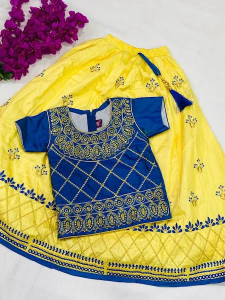 Trending Blue Color Designer Lehenga Choli With Embroidery Work