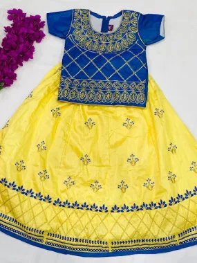 Trending Blue Color Designer Lehenga Choli With Embroidery Work