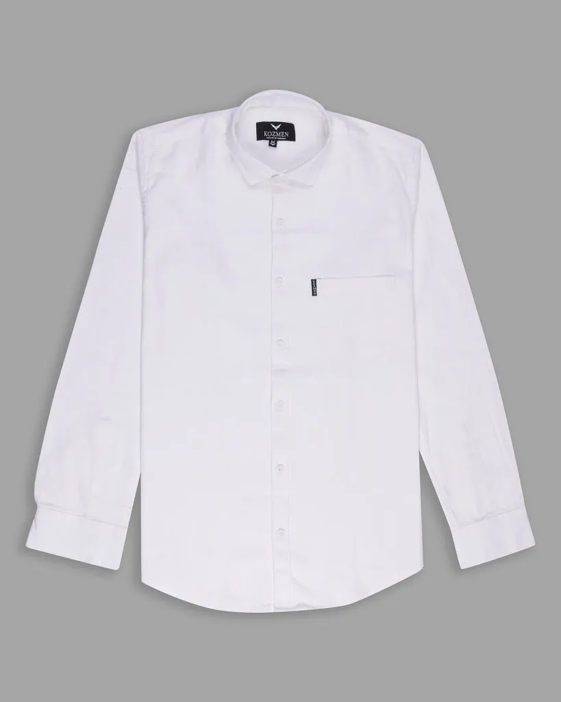 White Color Luxuries Solid Shirt