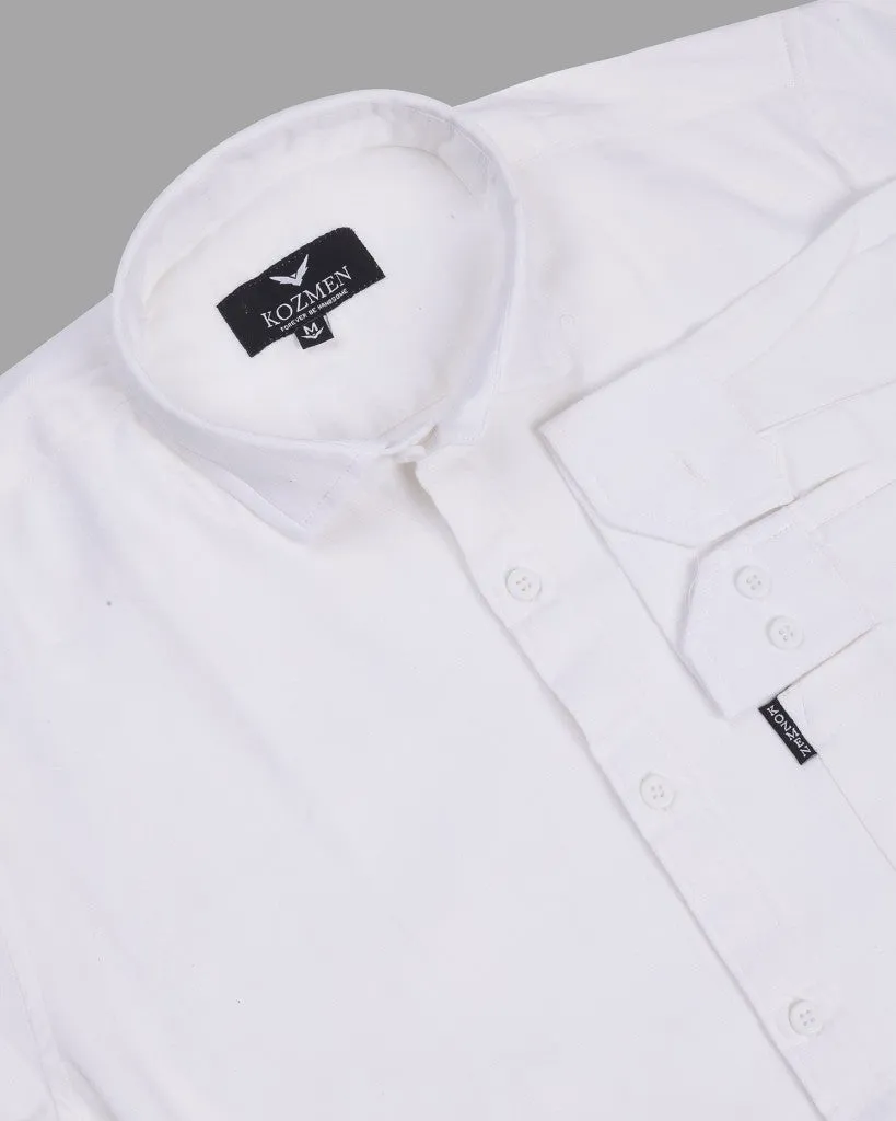 White Color Luxuries Solid Shirt