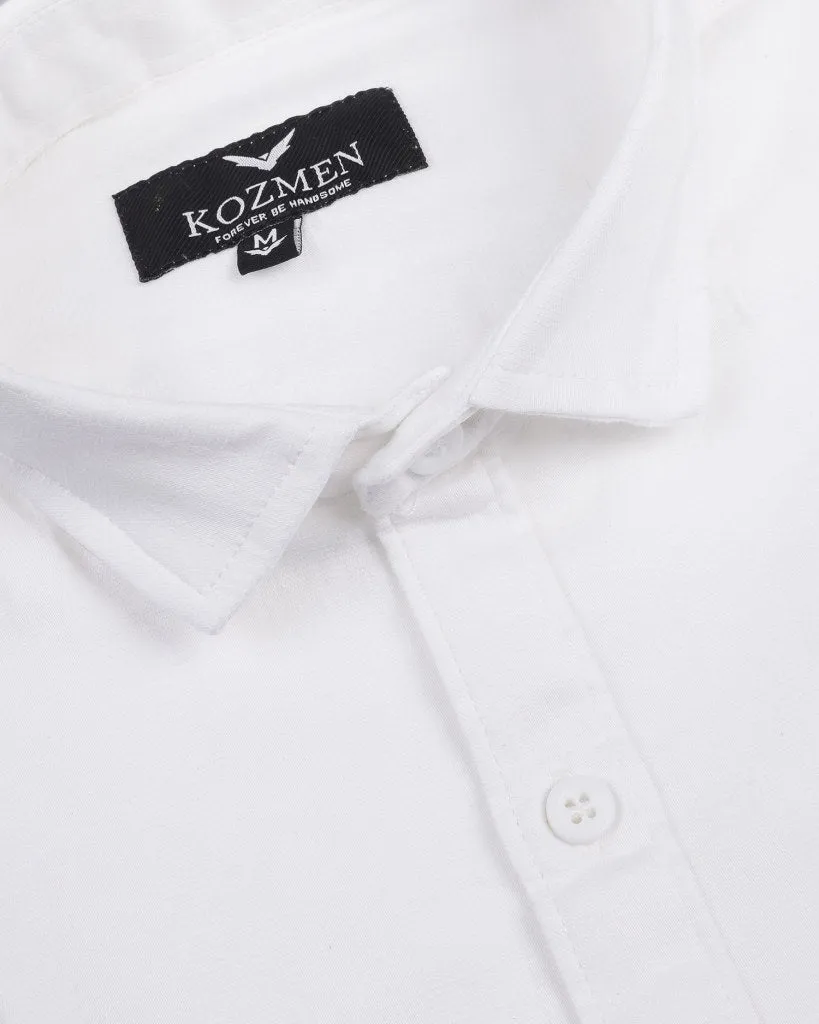 White Color Luxuries Solid Shirt