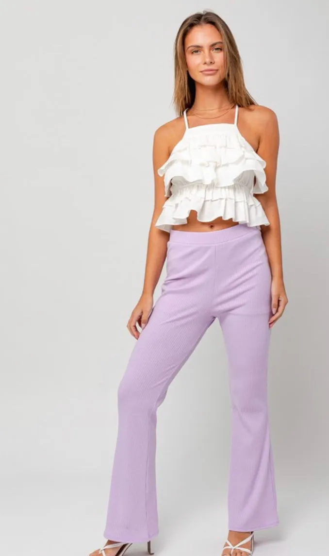 Whitney white tiered top