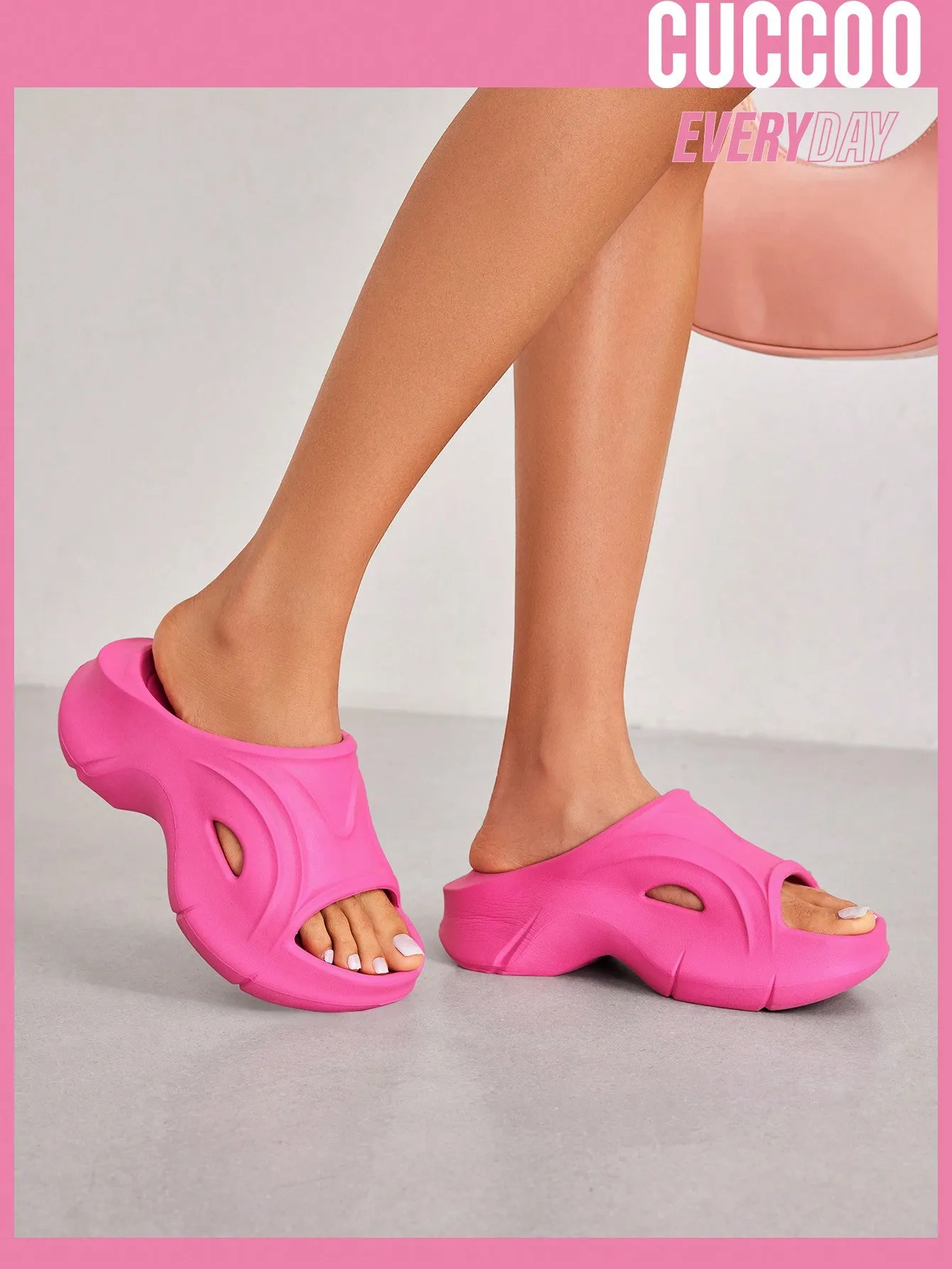 Woman Shoes Fashion Pink Thick Soled Slippers For Spring And Summer