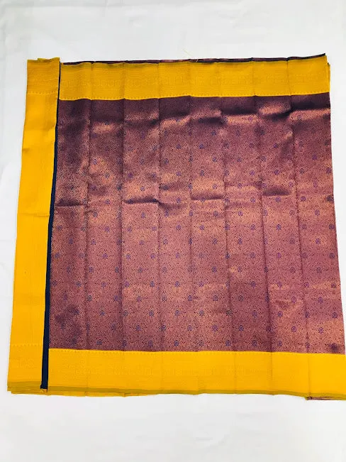 Wonderful Violet Color Art Silk Saree With Butta Motifs And Contrast Rich Pallu